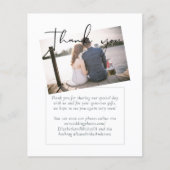 Papier Mariage PHOTO Élégance simple Merci (Devant)