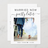 Papier Mariage photo Elopement budgétaire Faire-part (Devant / Derrière)