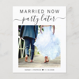 Papier Mariage photo Elopement budgétaire Faire-part