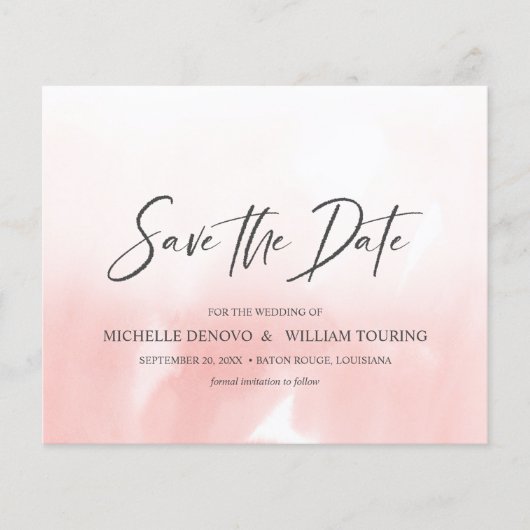 Papier Mariage photo manuscrit Ombre Pink (Devant)