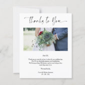 Papier Mariage photo Merci fournisseurs Script Whimsical (Devant)