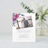 Papier Mariage PHOTO MERCI Fuchsia Dreams (Debout devant)