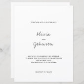 Papier MARIAGE photo minimaliste BUDGET (Devant / Derrière)