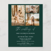 Papier Mariage photo minimaliste Emerald Green (Dos)