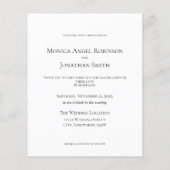 Papier Mariage photo minimaliste noir et blanc (Dos)