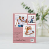 Papier Mariage PHOTO moderne Inviter QR CODE RSVP DustyRO (Debout devant)