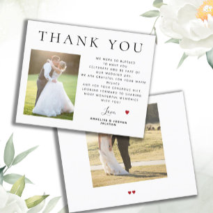 Papier Mariage photo moderne minimaliste budget merci