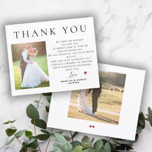 Papier Mariage photo moderne minimaliste remerciement bud