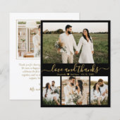 Papier Mariage photo noir budget (Devant / Derrière)