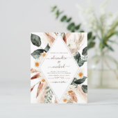 Papier Mariage photo Pampas Grass Boho (Debout devant)
