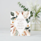 Papier Mariage photo Pampas Grass Boho (Debout devant)