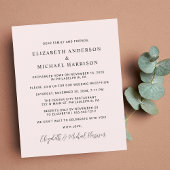 Papier Mariage Photo Pink Celebration Invitation de récep