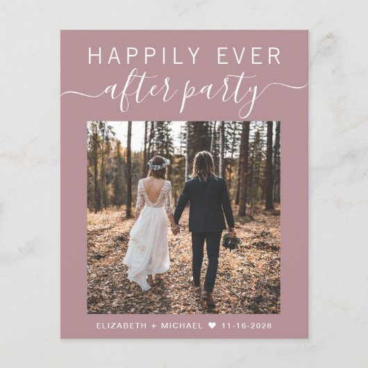 Papier Mariage Photo QR Code Réception Invitation (Devant)