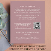 Papier Mariage Photo QR Code Réception Invitation
