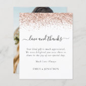 Papier Mariage photo Rose Budget Gold Parties scintillant (Devant / Derrière)