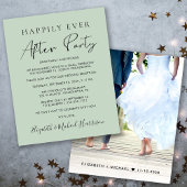 Papier Mariage Photo Sage Happy Jamais Après Invitation d