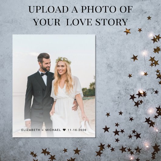 Papier Mariage Photo Sage Happy Jamais Après Invitation d