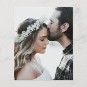 Papier Mariage photo simple élégant minimaliste moderne (Dos)