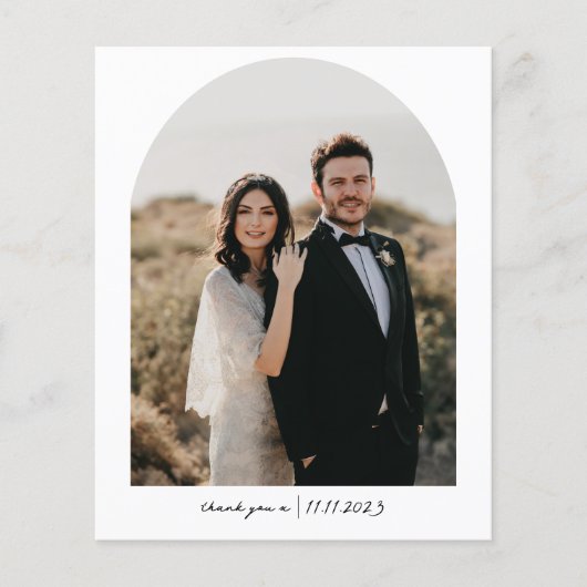 Papier Mariage photo simple et chic Arch Merci (Devant)