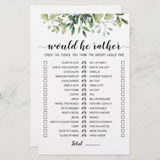 Papier Mariage Plutôt édité jeu (Devant / Derrière)