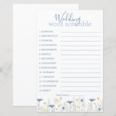 Papier Mariage Quelque Chose de Bleu Anagramme de Mots (Devant / Derrière)