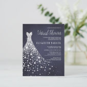 Papier Mariage Robe Marine BUDGET invitation de douche vi (Debout devant)