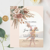 Papier Mariage rose en arche photo beige taupe Enregistre