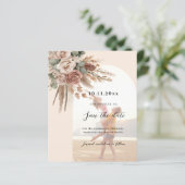 Papier Mariage rose en arche photo beige taupe Enregistre (Debout devant)