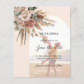 Papier Mariage rose en arche photo beige taupe Enregistre (Devant)
