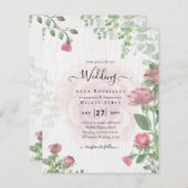 Papier Mariage rose Rose poussiéreux (Devant / Derrière)