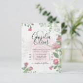 Papier Mariage rose Rose poussiéreux (Debout devant)