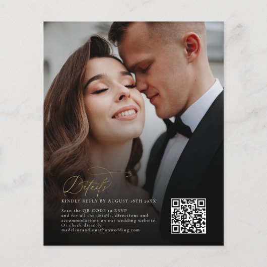 Papier MARIAGE Rsvp du code Rsvp du code Rsvp Elegant de  (Dos)