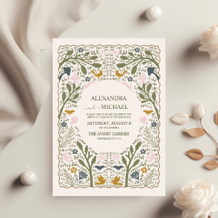 Papier Mariage Rustique Boisée aux Fougères Vertes Économ