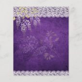 Papier Mariage rustique chic en dentelle violette WISTERI (Dos)