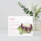 Papier Mariage rustique de style western avec thème équin (Debout devant)