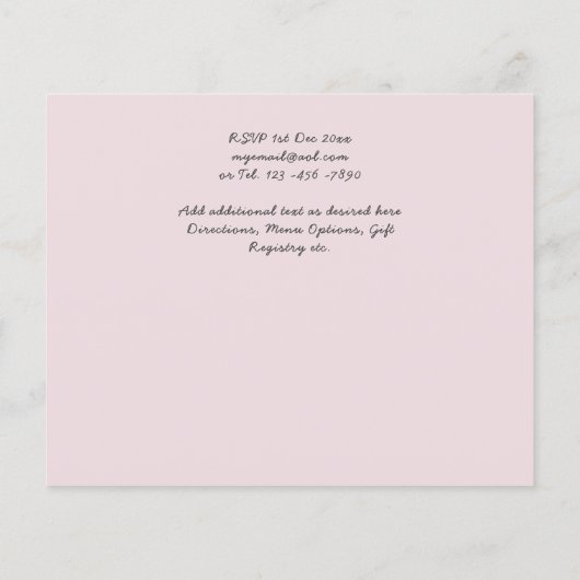 Papier Mariage rustique de style western avec thème équin (Dos)