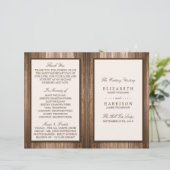 Papier Mariage rustique en bois Brown (Debout devant)
