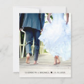 Papier Mariage Script Heureusement Jamais Après La Photo  (Dos)