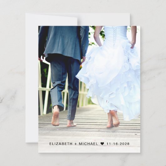 Papier Mariage Script Heureusement Jamais Après La Photo (Dos)