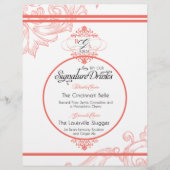 Papier Mariage Signature Boisson | Corail (Devant)