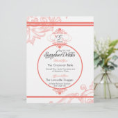 Papier Mariage Signature Boisson | Corail (Debout devant)