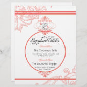 Papier Mariage Signature Boisson | Corail (Devant / Derrière)