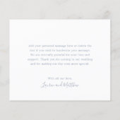 Papier Mariage simple Dusty Blue Budget (Dos)