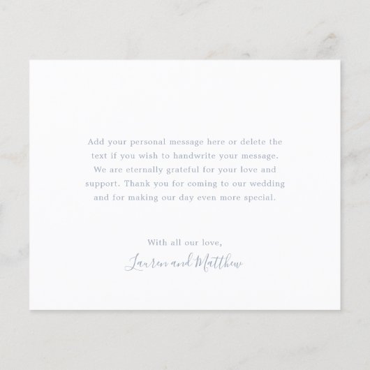 Papier Mariage simple Dusty Blue Budget (Dos)