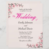 Papier mariage simple japonais de fleurs de cerisier (Devant / Derrière)