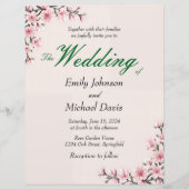 Papier mariage simple japonais de fleurs de cerisier (Devant)