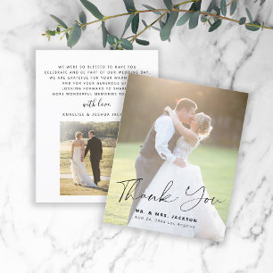 Papier Mariage simple moderne budget photo remerciement