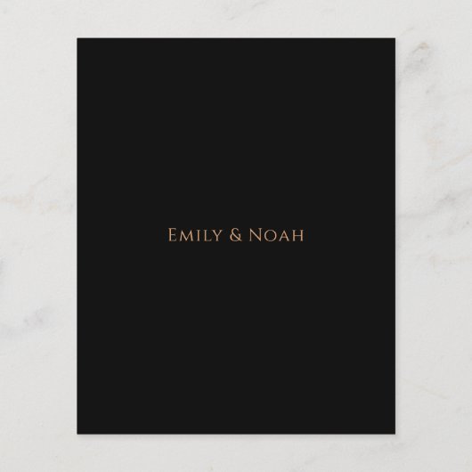 Papier Mariage Soleil Soleil Soleil Noir Céleste Budget (Dos)
