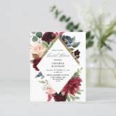 Papier Mariage sur le thème du Bourgogne, du Bleu marine  (Debout devant)