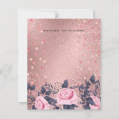Papier Mariage tendance ROSEGOLD métallisé rose pailleté  (Dos)